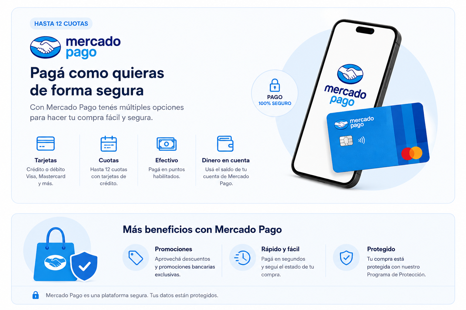 Beneficios pagando con Mercado Pago